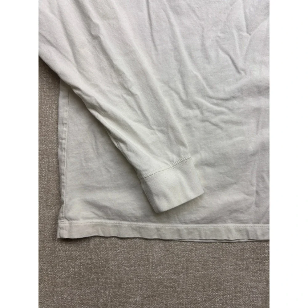 Nike Mens Long Sleeve Tee White Futura Logo Graphic T-Shirt Large